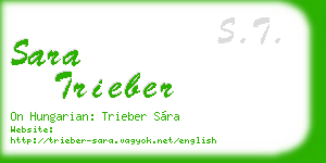 sara trieber business card